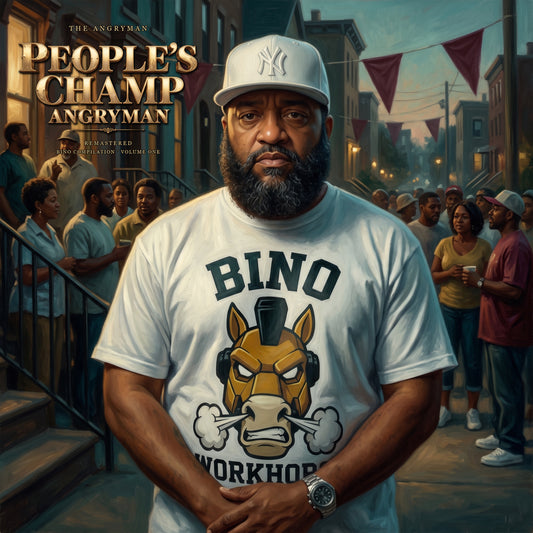People’s Champ, Angryman (Remastered) — The Angryman, cover with scene-specific gold lettering