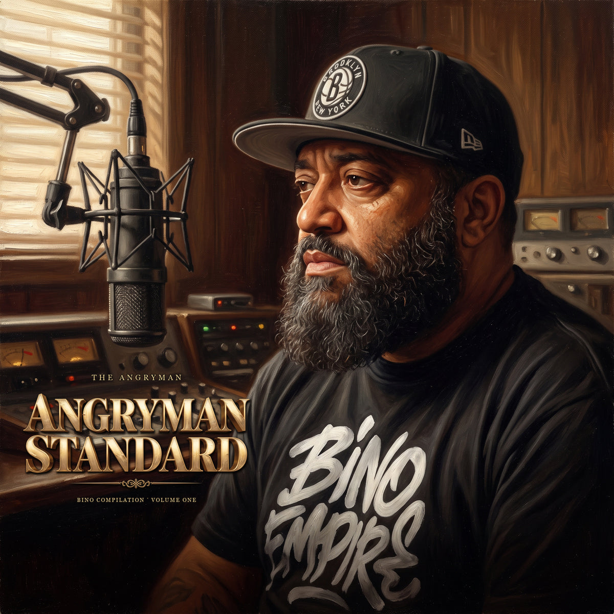 Angryman Standard — The Angryman, cover with scene-specific gold lettering