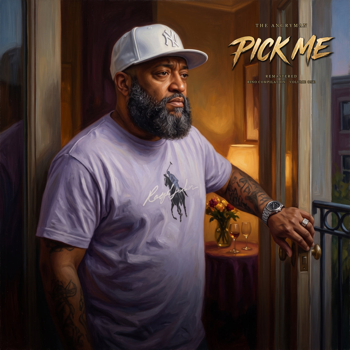 Pick Me (Remastered) — The Angryman, cover with scene-specific gold lettering